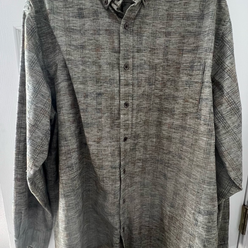 ROWM Men's 3XT - Olive Green Plaid Button Down Shirt